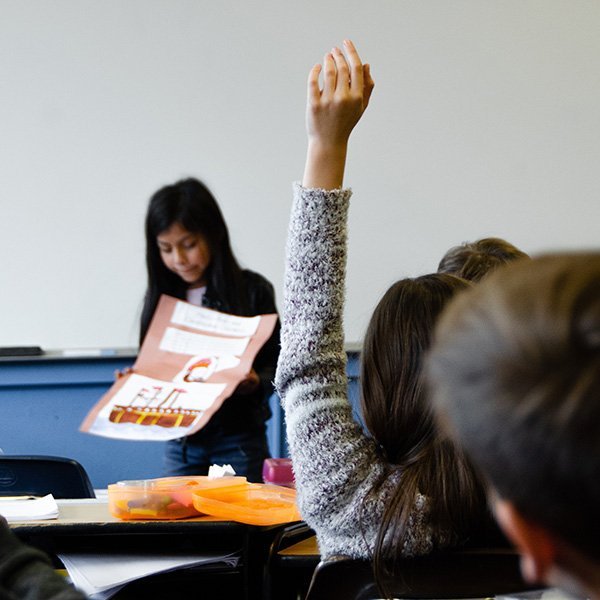 Young person in the classroom